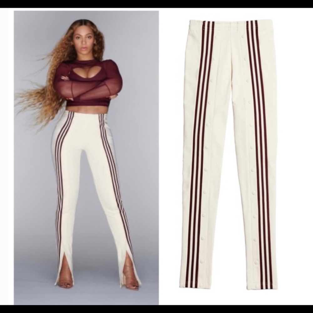 IVY PARK Adidas Cream Track Pants with Poppers